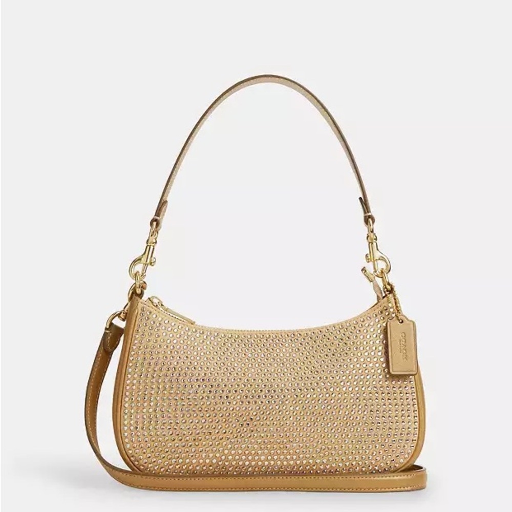 Coach Gold Shoulder Bag Teri Crystal SHB